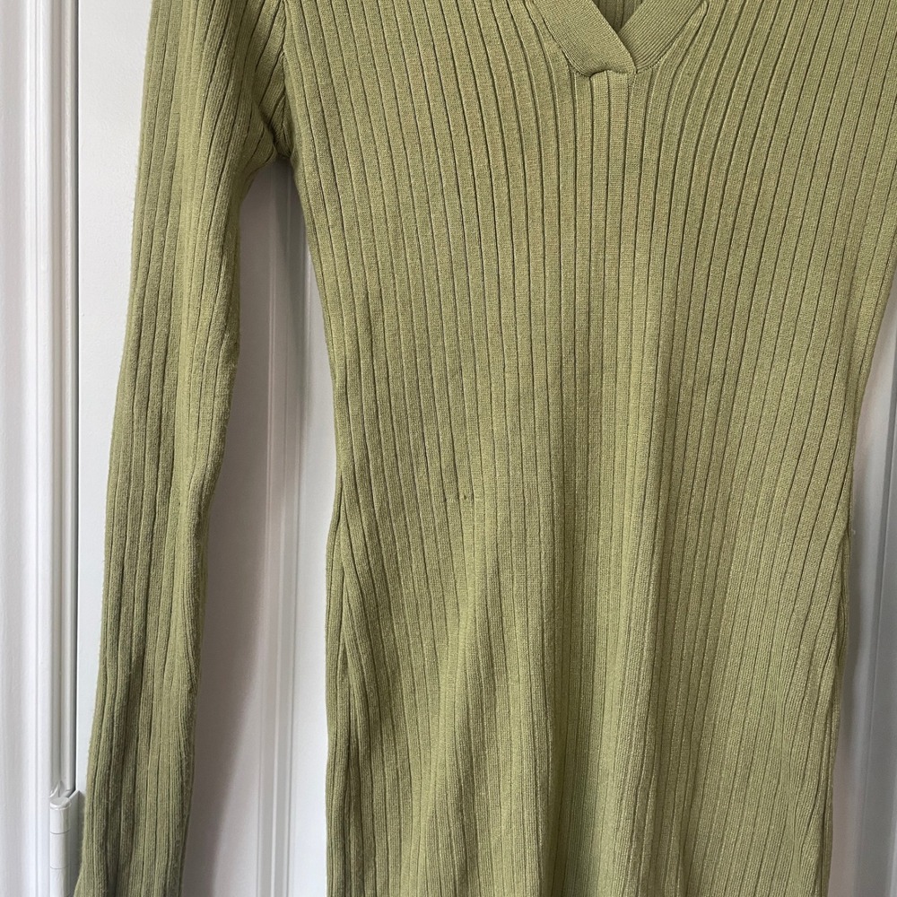 Princess Polly Talia Knit Mini Dress Pistachio Green S/M Bodycon Y2K Party Club - Picture 5 of 7
